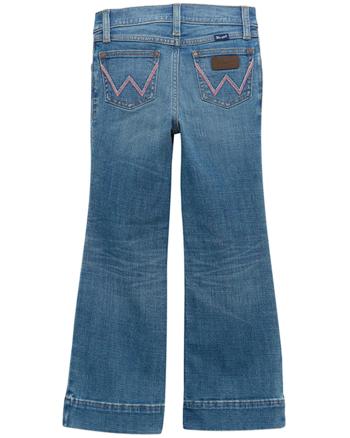 Image #1 - Wrangler Girls' Medium Wash Nala Trouser Stretch Denim Jeans, Medium Wash, hi-res