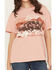 Image #3 - Shyanne Women's Running Horses Short Sleeve Graphic Tee, Light Pink, hi-res