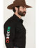 Image #1 - Rodeo Clothing Men's Boot Barn Exclusive Mexico Embroidered Long Sleeve Snap Western Shirt, Black, hi-res