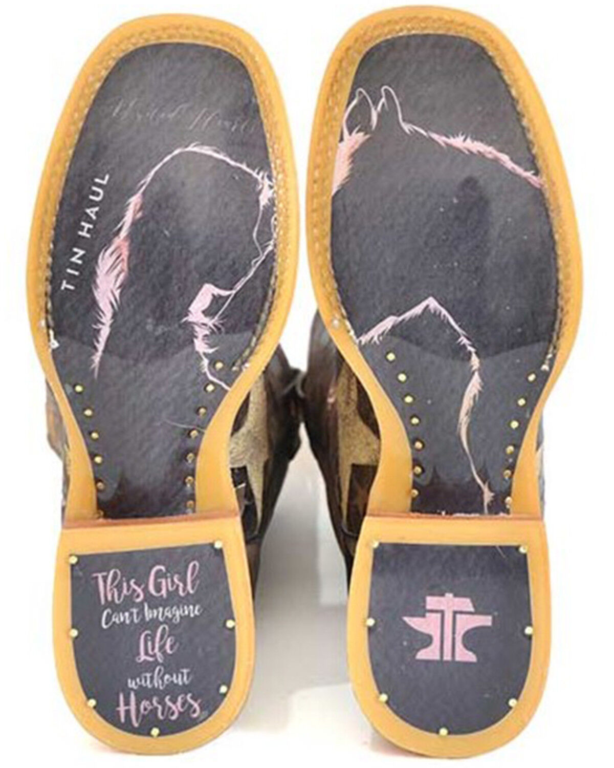 Image #2 - Tin Haul Women's Hollywood Stars Western Boots - Broad Square Toe, Brown, hi-res