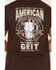 Image #4 - Cowboy Hardware Men's American Grit Short Sleeve Graphic T-Shirt, Brown, hi-res