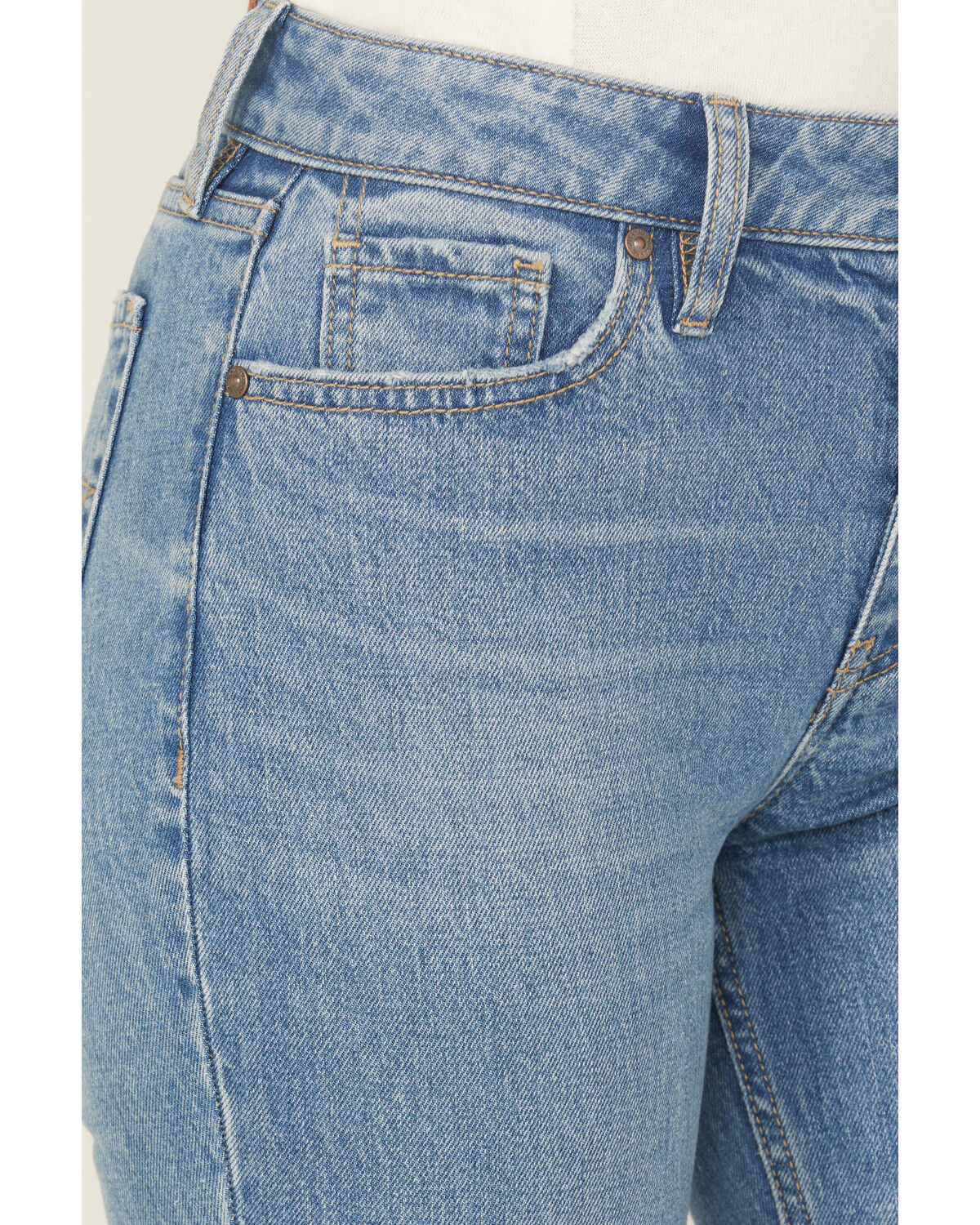 Image #2 - Shyanne Women's Georgia Medium Wash High Rise Skinny Bootcut Stretch Denim Jeans, Medium Wash, hi-res