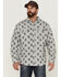 Image #1 - Brothers and Sons Men's All-Over Floral Print Long Sleeve Button Down Western Shirt, Light Grey, hi-res