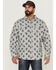Image #1 - Brothers and Sons Men's All-Over Floral Print Long Sleeve Button Down Western Shirt , Light Grey, hi-res