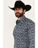 Image #2 - Stetson Men's Medallion Long Sleeve Pearl Snap Western Shirt, , hi-res
