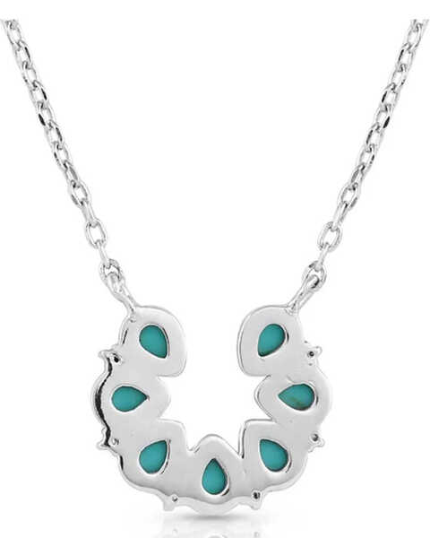 Image #2 - Montana Silversmiths Women's Lucky Seven Turquoise Necklace, Silver, hi-res