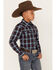 Image #2 - Cody James Boys' Plaid Print Long Sleeve Snap Western Shirt, Red, hi-res