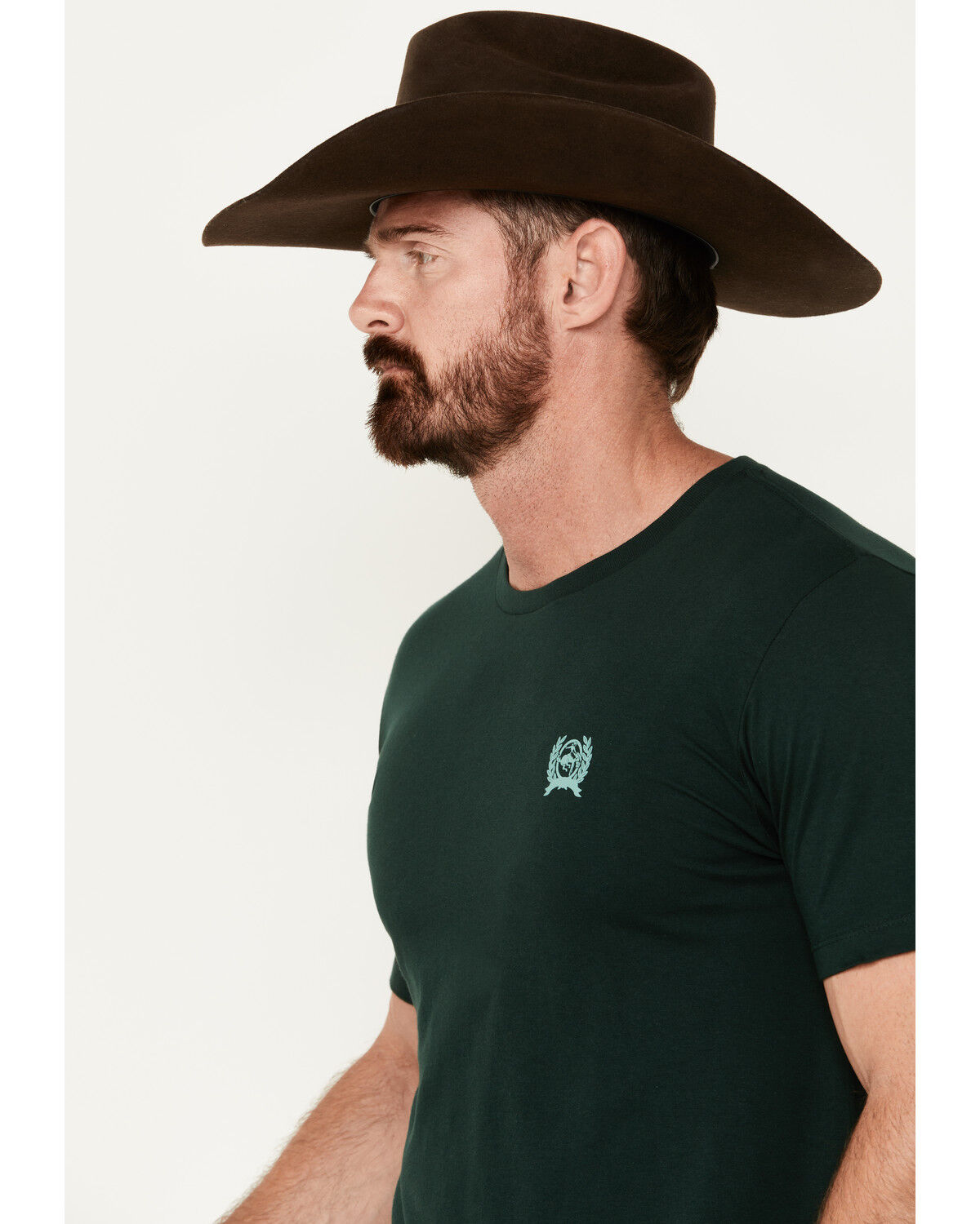 Image #4 - Cinch Men's Logo Short Sleeve Graphic T-Shirt, Dark Green, hi-res