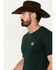 Image #4 - Cinch Men's Logo Short Sleeve Graphic T-Shirt, Dark Green, hi-res
