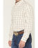 Image #3 - George Strait by Wrangler Men's Plaid Print Long Sleeve Button-Down Stretch Western Shirt - Big, Cream, hi-res