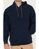 Image #3 - Thorogood Men's Heavyweight Brushed Embossed Logo Hooded Sweatshirt, Navy, hi-res