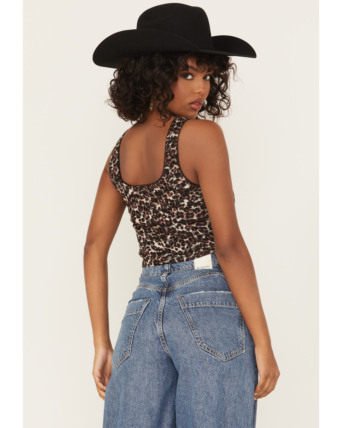 Image #4 - Originality Women's Lace Leopard Print Corset Top, Brown, hi-res