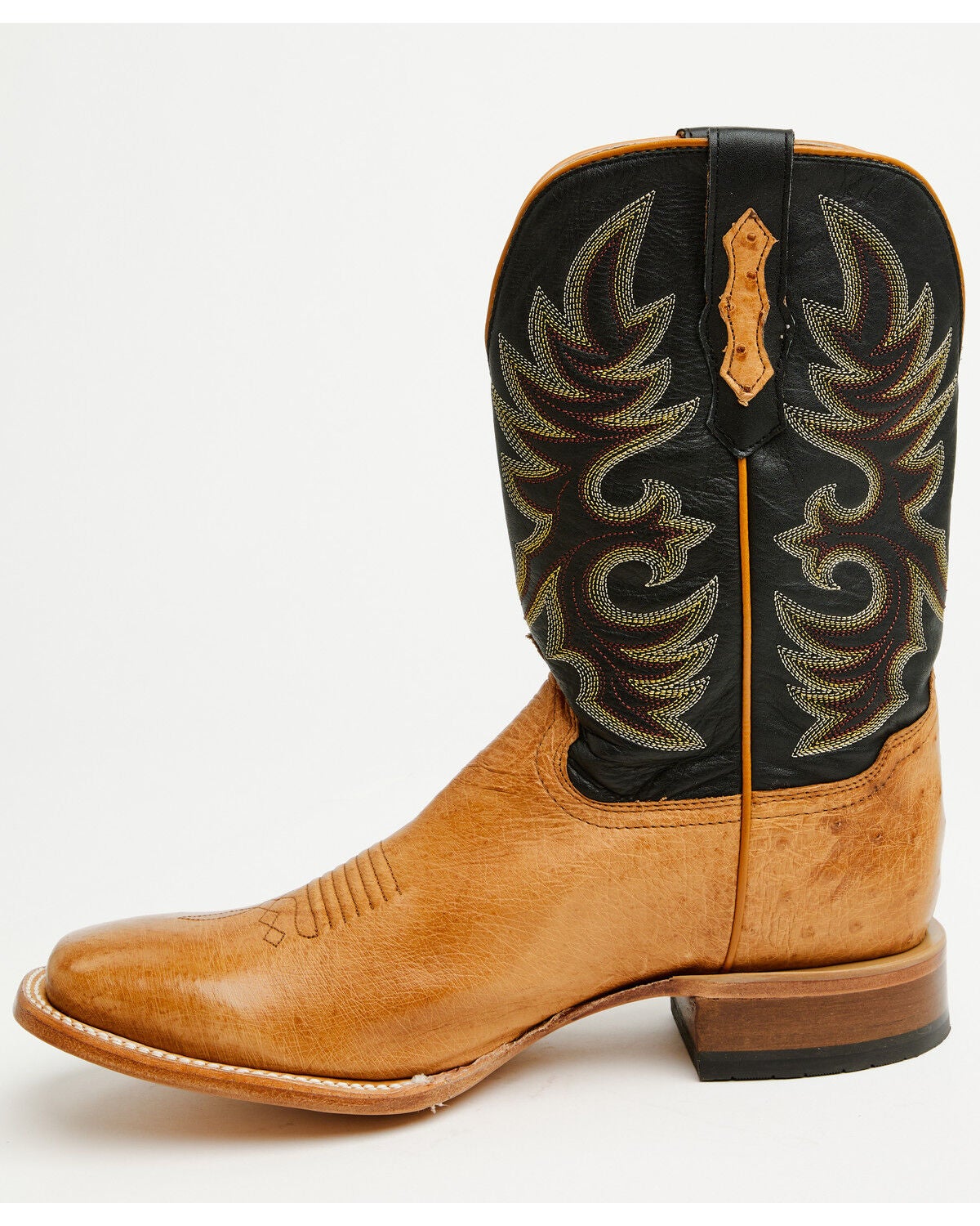 Image #3 - Cody James Men's Exotic Ostrich Western Boots - Broad Square Toe, Brandy Brown, hi-res