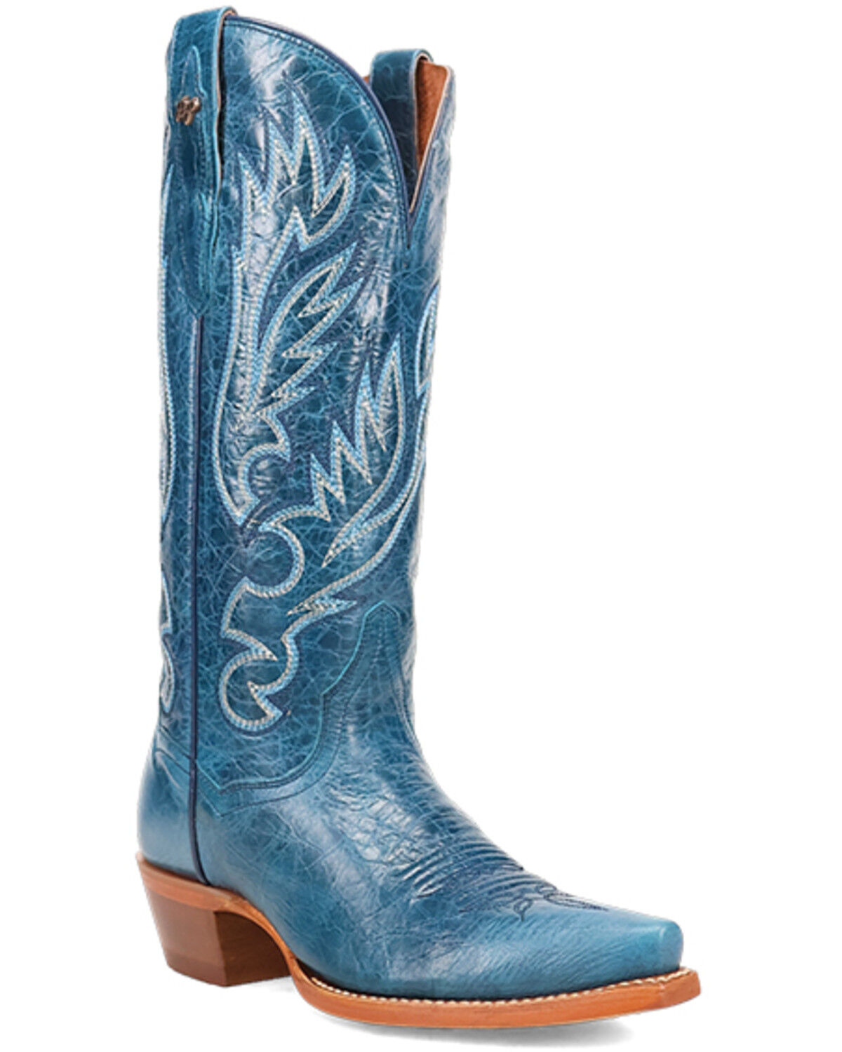 Image #1 - Dan Post Women's Starbright Western Boots - Snip Toe, Blue, hi-res