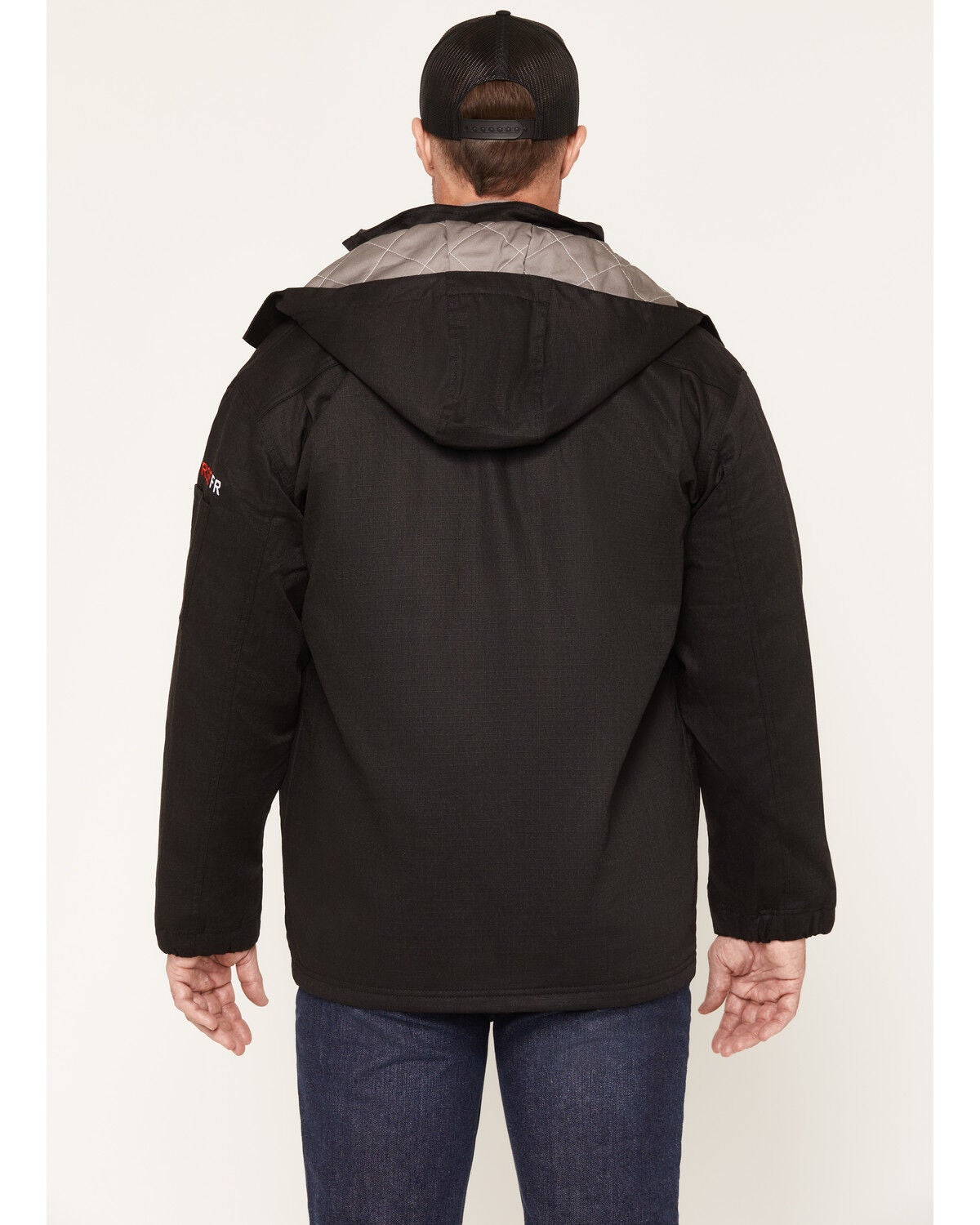 Image #4 - Forge Workwear Men's FR Insulated Ripstop Jacket, Black, hi-res