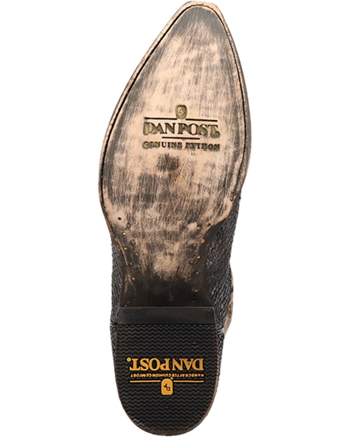 Image #7 - Dan Post Men's Stryker Exotic Python Western Boots - Snip Toe, Grey, hi-res