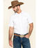Image #1 - Gibson Men's Solid Short Sleeve Pearl Snap Western Shirt, White, hi-res