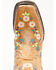 Image #7 - Corral Girls' Floral Embroidered Blacklight Western Boots - Square Toe, Honey, hi-res