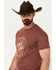 Image #2 - Cinch Men's Logo Short Sleeve T-Shirt, Burgundy, hi-res