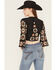 Image #4 - Revel Women's Crochet Tie-Front Long Sleeve Shirt, Black, hi-res