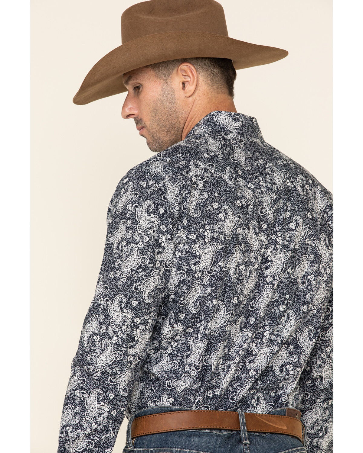 Image #4 - Rock & Roll Denim Men's Paisley Print Long Sleeve Western Shirt, , hi-res