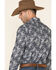 Rock & Roll Cowboy Men's Navy Paisley Print Long Sleeve Western Shirt , Navy, hi-res