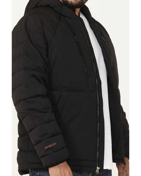 Image #3 - Brothers and Sons Men's Down Hooded Jacket, Black, hi-res