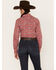 Image #4 - Cinch Women's Southwestern Print Long Sleeve Snap Western Shirt, Red, hi-res