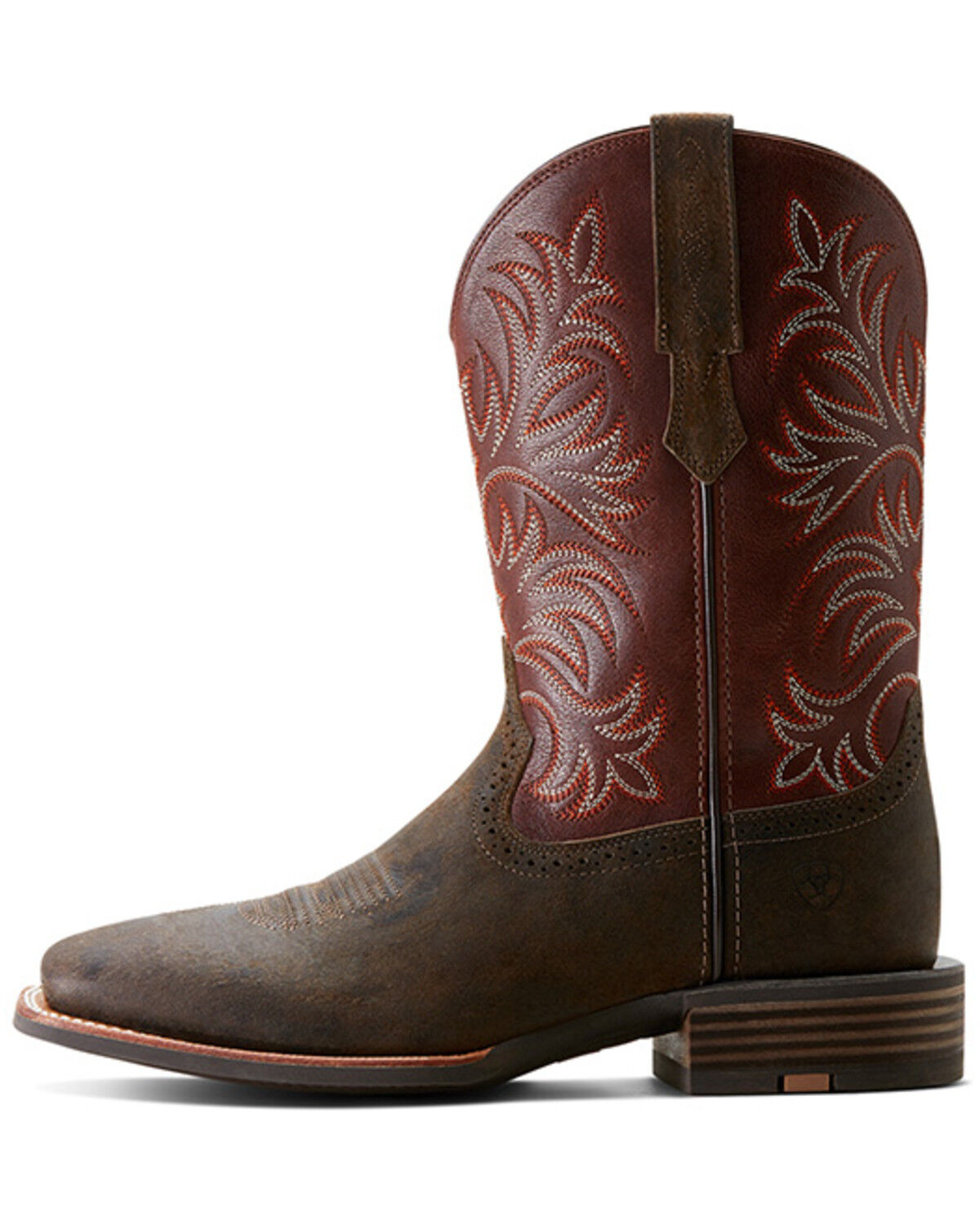 Image #2 - Ariat Men's Oakwood Western Boots - Broad Square Toe, Grey, hi-res