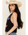 Image #2 - Wrangler Women's 47 Americana Festival Cropped Graphic Tank, Black, hi-res