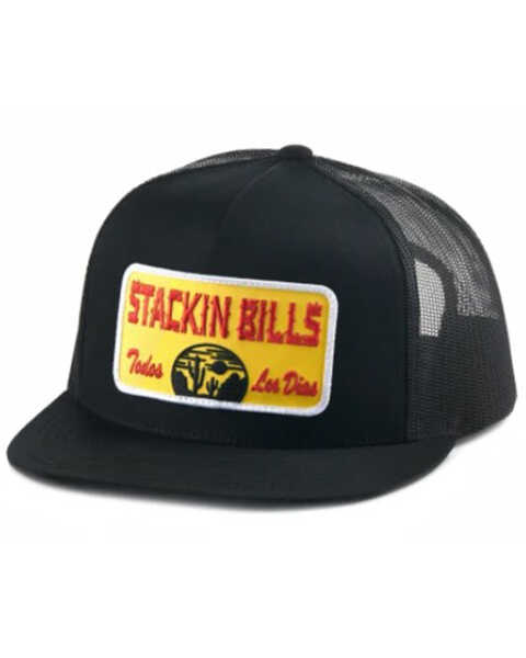 Stackin Bills Men's Todos Los Dias Logo Ball Cap , Black, hi-res