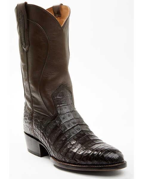 Cody James Black 1978® Men's Chapman Exotic Caiman Belly Western Boots - Medium Toe , Chocolate, hi-res