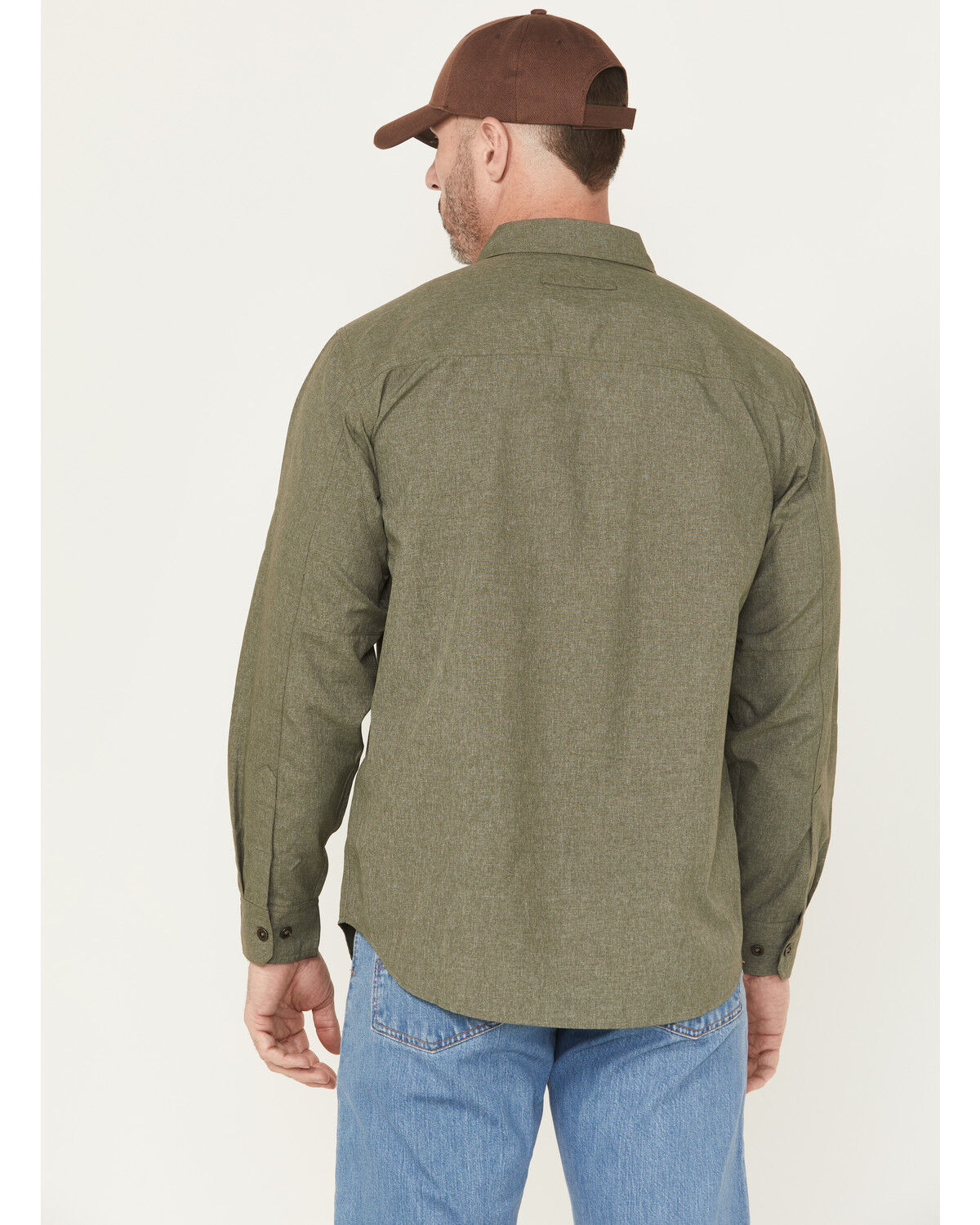 Image #4 - Thorogood Men's Convertible Long Sleeve Work Shirt, Grey, hi-res