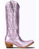 Image #2 - Lane Women's Smokeshow Metallic Tall Western Boots - Snip Toe, Lavender, hi-res