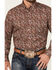Image #3 - Roper Men's Amarillo Paisley Print Long Sleeve Button-Down Western Shirt, Wine, hi-res
