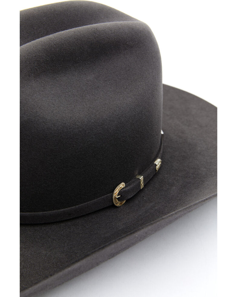 American Hat Co. 40X Steel Self Band Premium Fur Felt Western Hat  , Steel, hi-res