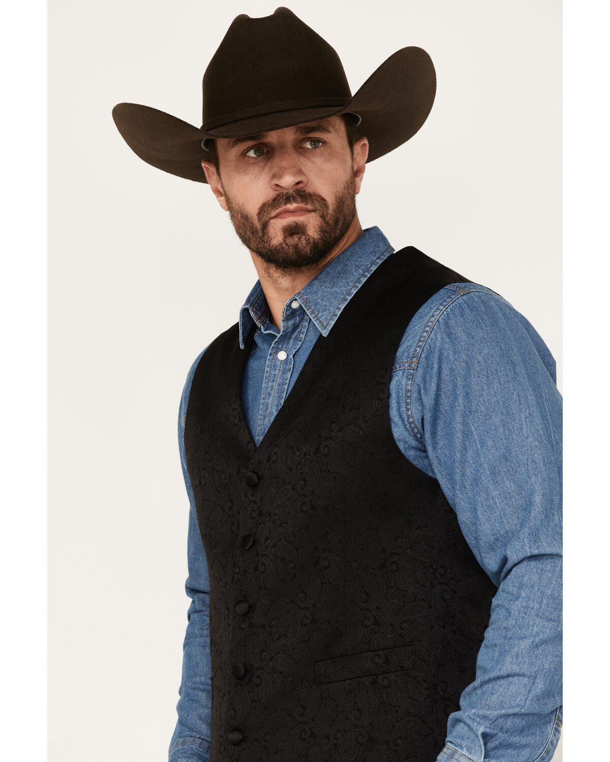 Image #2 - Cody James Men's Paisley Vest, , hi-res