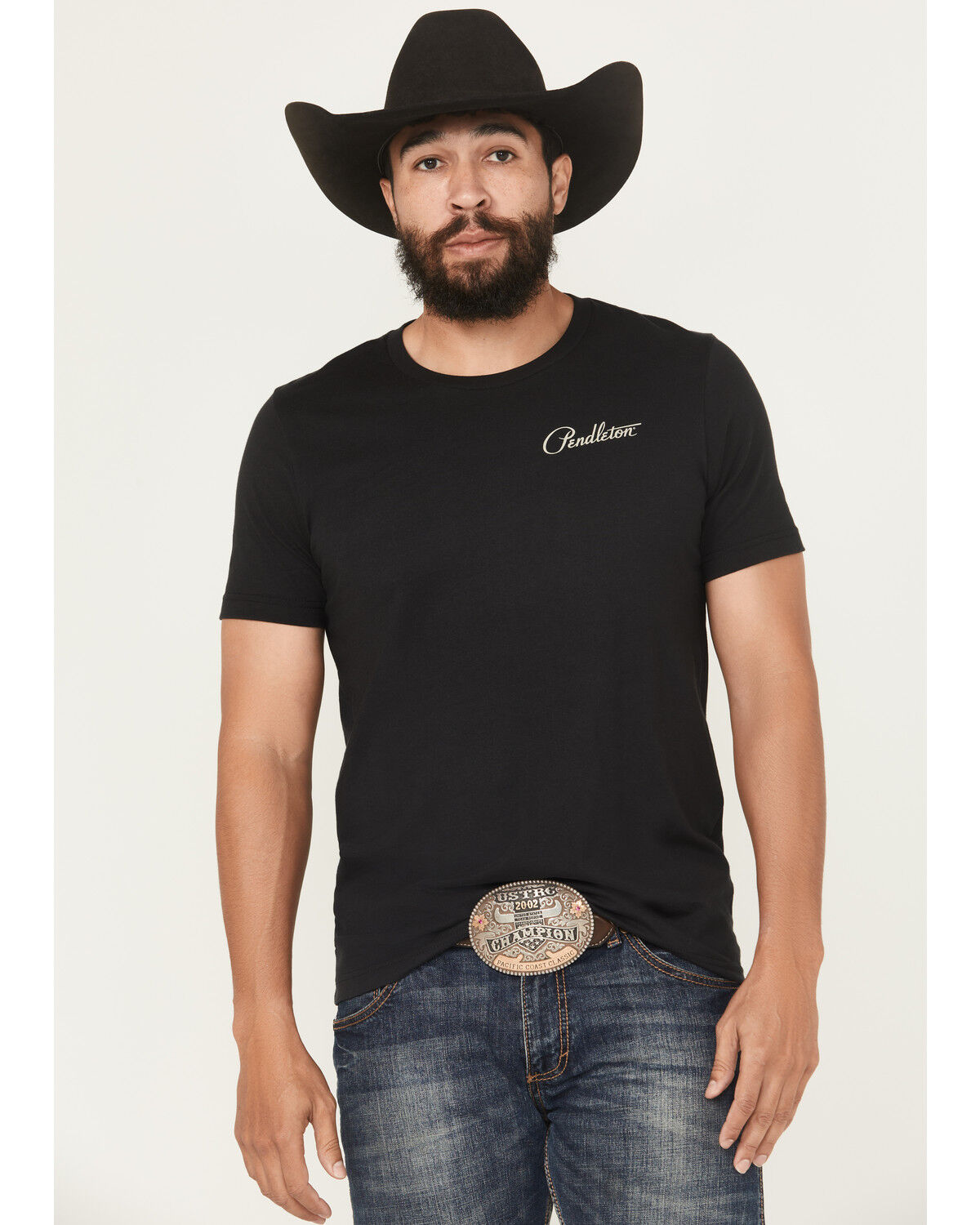 Image #2 - Pendleton Men's Sunset Geo Print Bison Short Sleeve Graphic T-Shirt, Black, hi-res