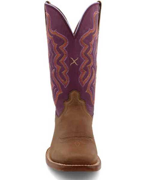 Image #4 - Twisted X Women's 11" Tech X Western Boots - Broad Square Toe, Purple, hi-res