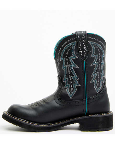 Image #3 - Justin Women's Lyla Western Boots - Round Toe, Black, hi-res