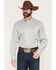 Image #1 - Cinch Men's Tencel&trade; Striped Long Sleeve Button-Down Western Shirt, Light Blue, hi-res