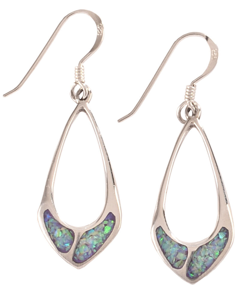 Silver Legends Women's Sterling Silver & Opal Dangle Earrings, Lavender, hi-res