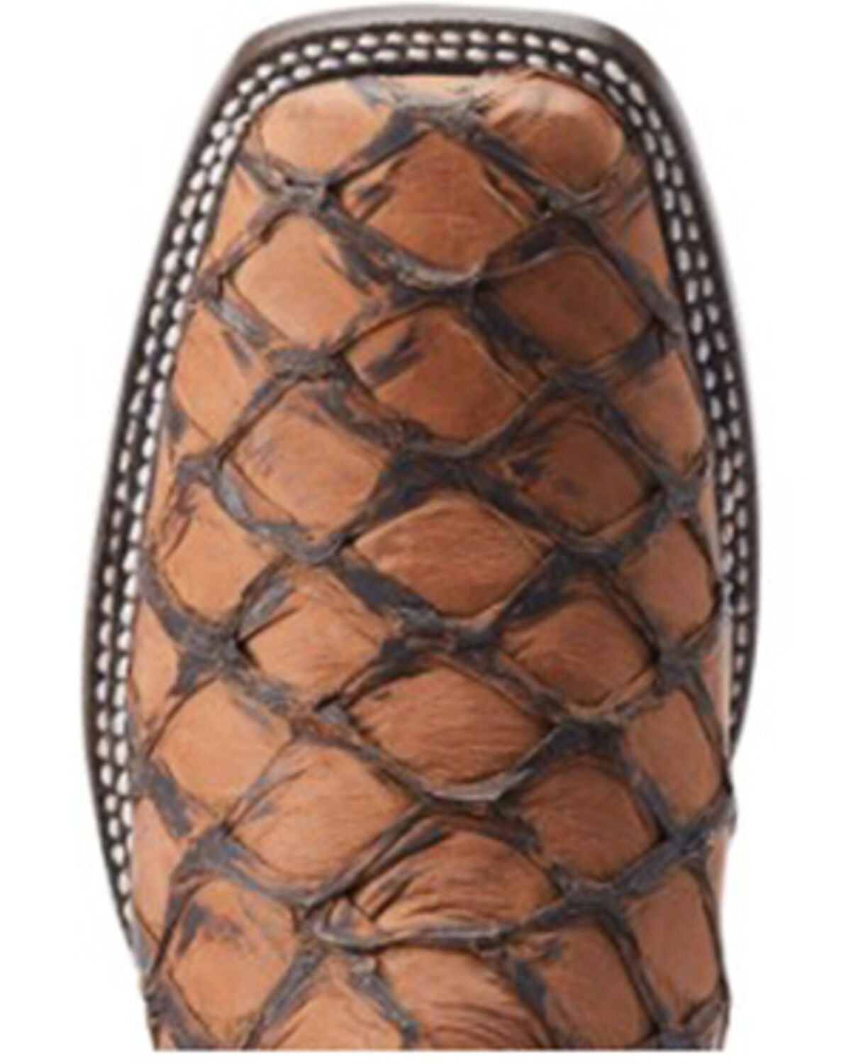 Image #4 - Ariat Men's Deep Water Exotic Pirarucu Western Boots - Broad Square Toe, Brown, hi-res