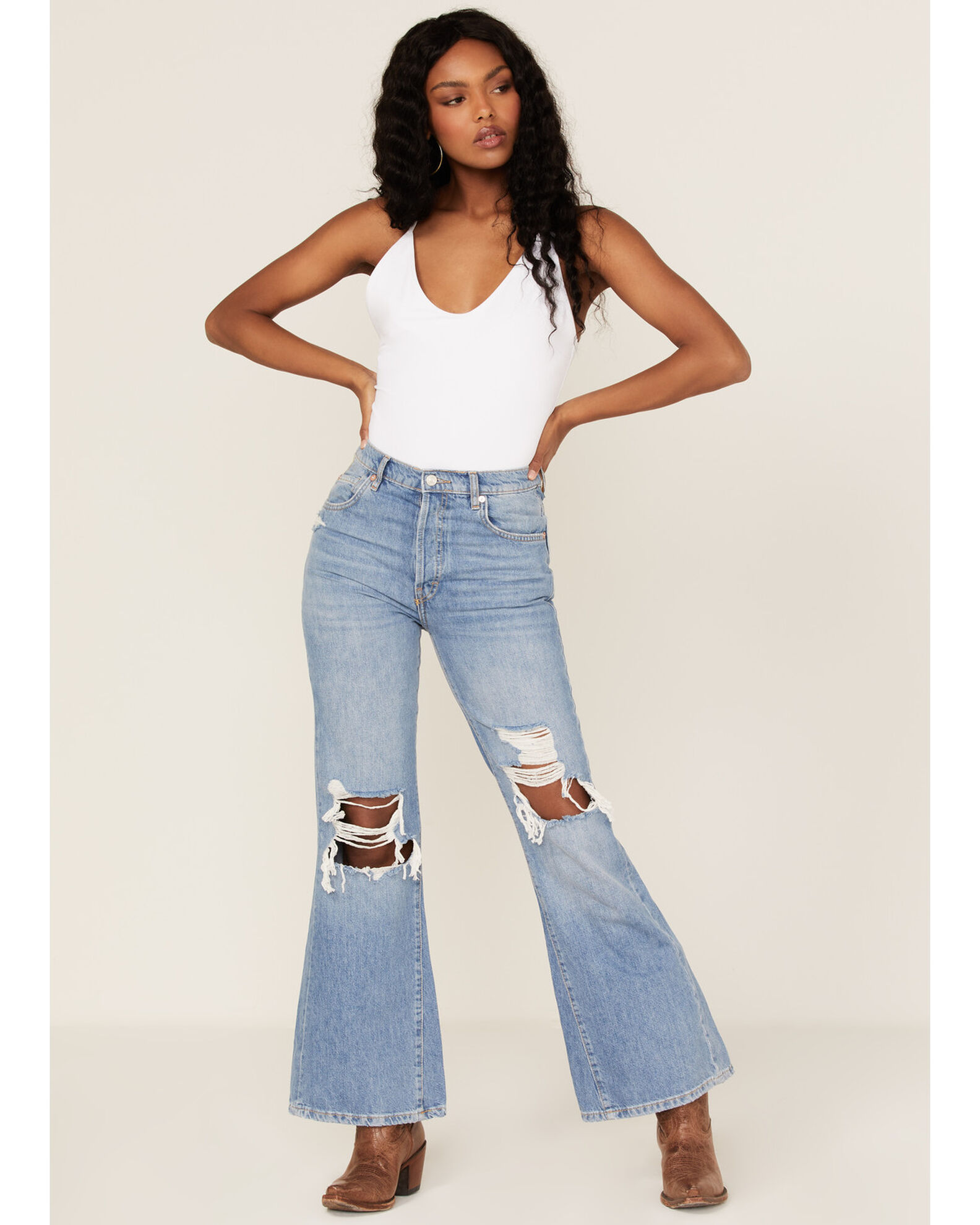 Free People Women's New Dawn Flare Jeans - Country Outfitter