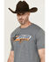 Image #2 - RANK 45® Men's Ridin' & Ropin' Short Sleeve Graphic T-Shirt, Charcoal, hi-res