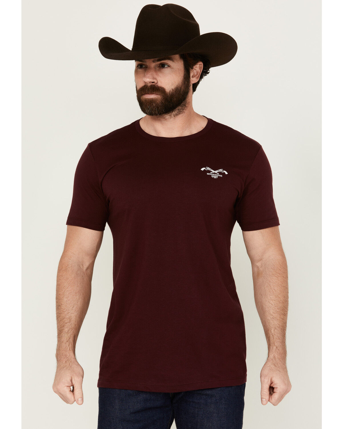 Image #2 - Moonshine Spirit Men's Southern Bandit Short Sleeve Graphic T-Shirt, Burgundy, hi-res