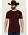 Image #2 - Moonshine Spirit Men's Southern Bandit Short Sleeve Graphic T-Shirt, Burgundy, hi-res