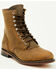 Image #1 - Justin Men's Drennan 7" Lace-Up Roper Boots - Round Toe, Brown, hi-res