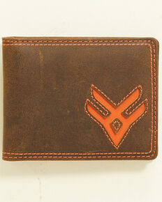 Hawx Men's Orange Logo Wallet, Brown, hi-res