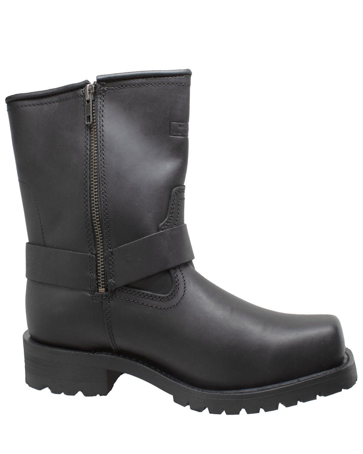 RideTecs Men's 7" Zipper Western Boots - Square Toe, Black, hi-res
